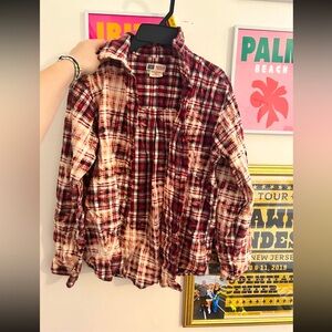 Bleached Reworked Vintage Flannel